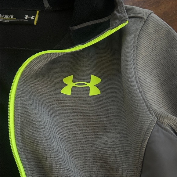 Under Armour Charcoal Jacket with Lime Highlights - Picture 3 of 4